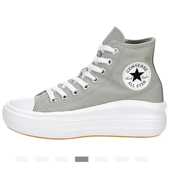 BRAND NEW CONVERSE WOMENS CHUCK TAYLOR ALL STAR MOVE HIGH TOP - PALE GREEN - Picture 4 of 7